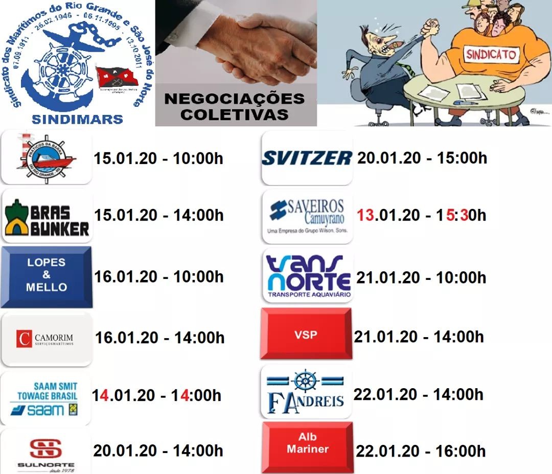 Calendário de Negociações Coletivas