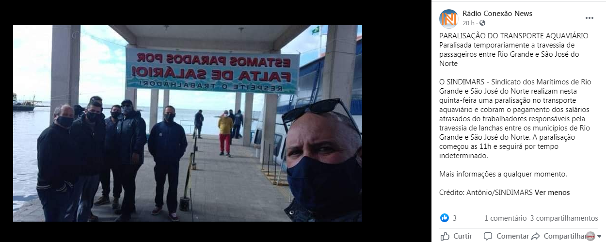 Notícias da Paralisação das Lanchas na Rádio Conexão News