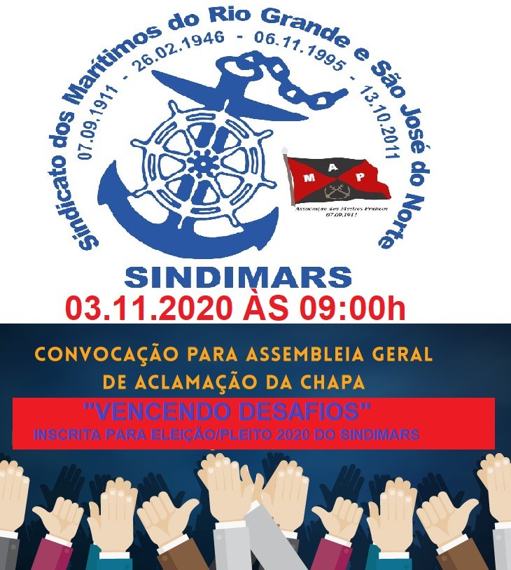 Convocação para a Assembleia Geral de Aclamação da Chapa "Vencendo Desafios"