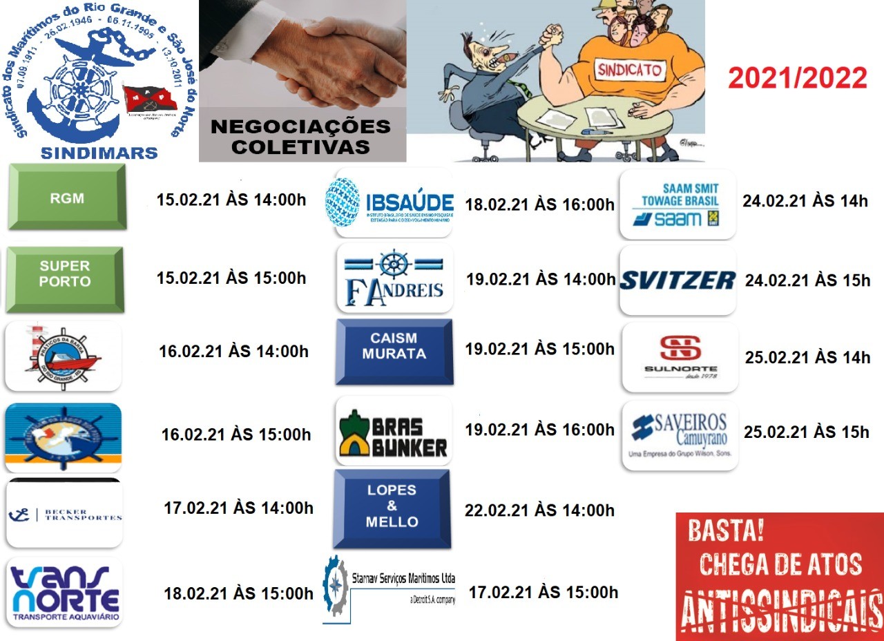 Calendário das Negociações Coletivas 2021/2022