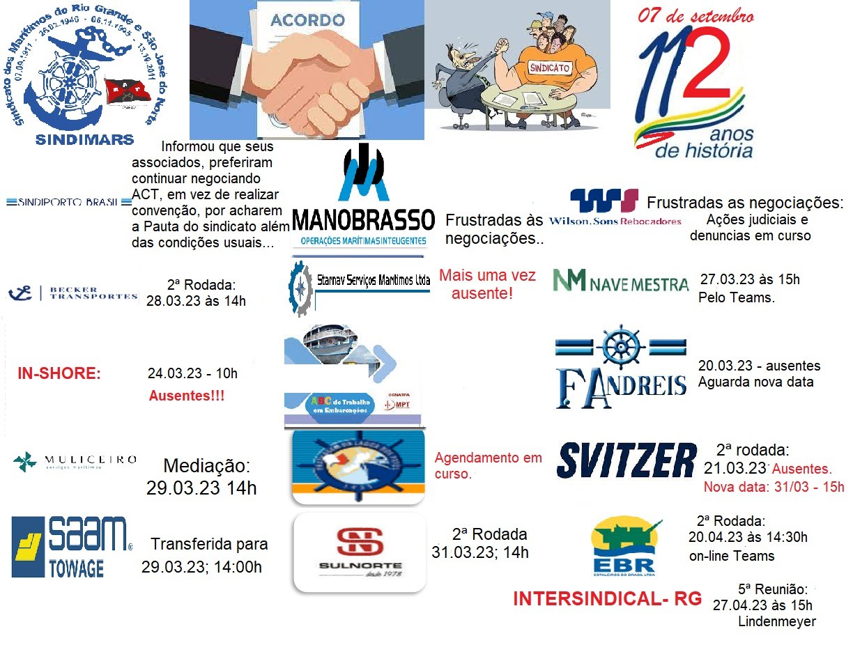 Calendário de Reuniões das Negociações Coletivas 2023/2024
