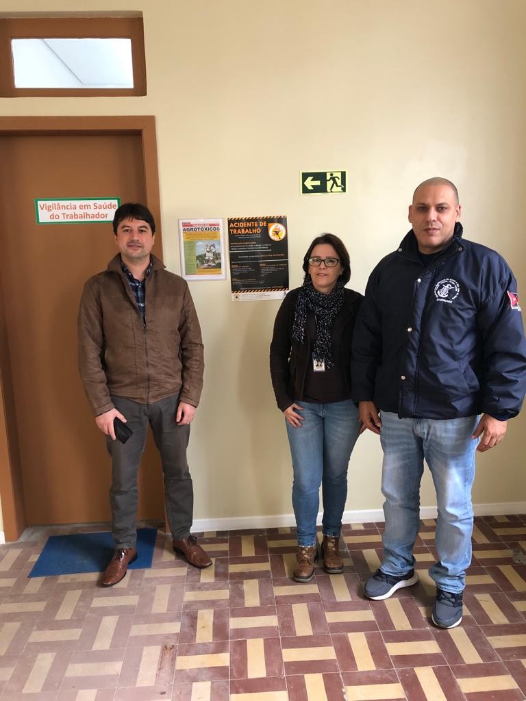 Reunião com a gerente da saúde e segurança do Município.