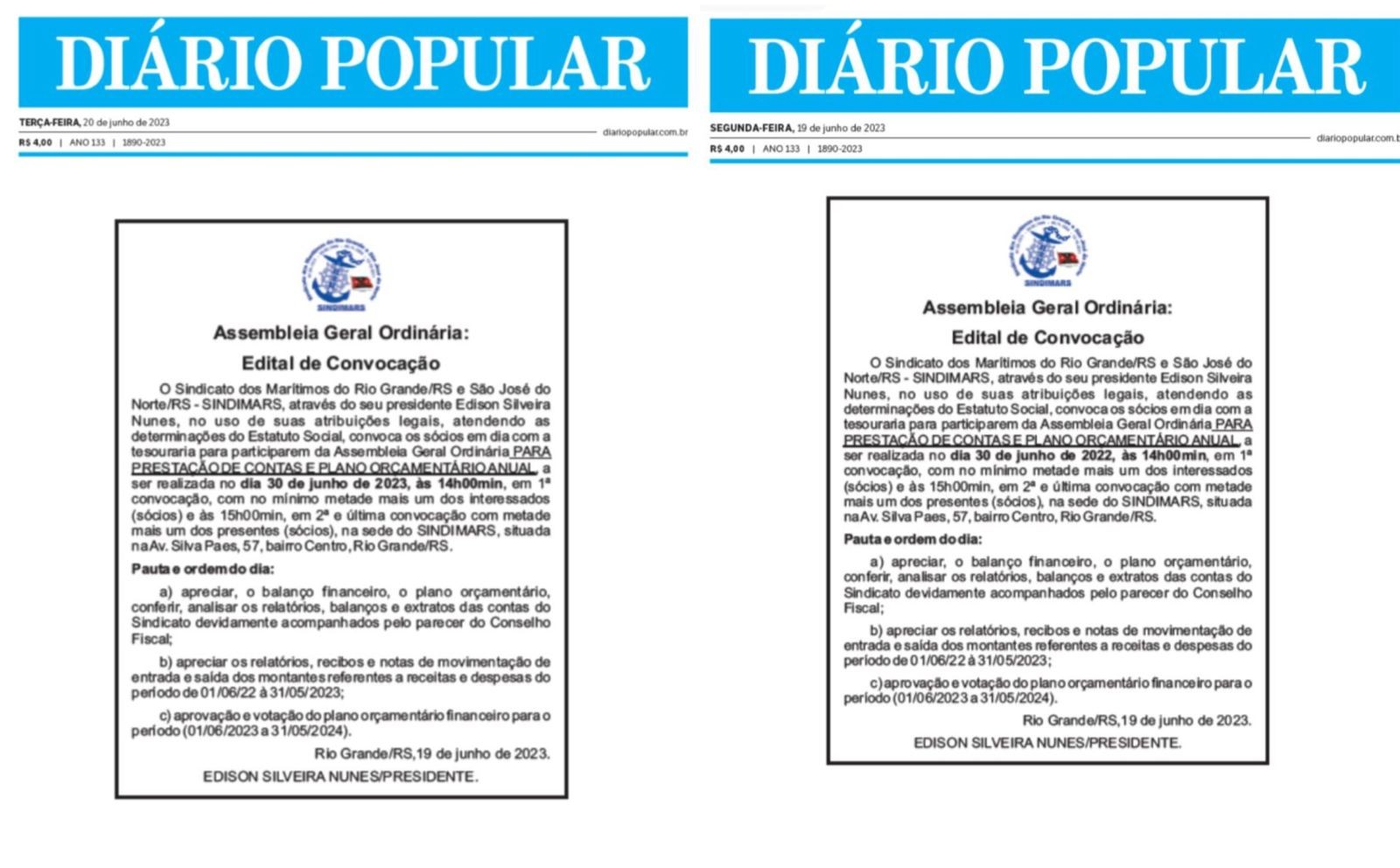 Edital de Prestação de Contas 2022/2023.