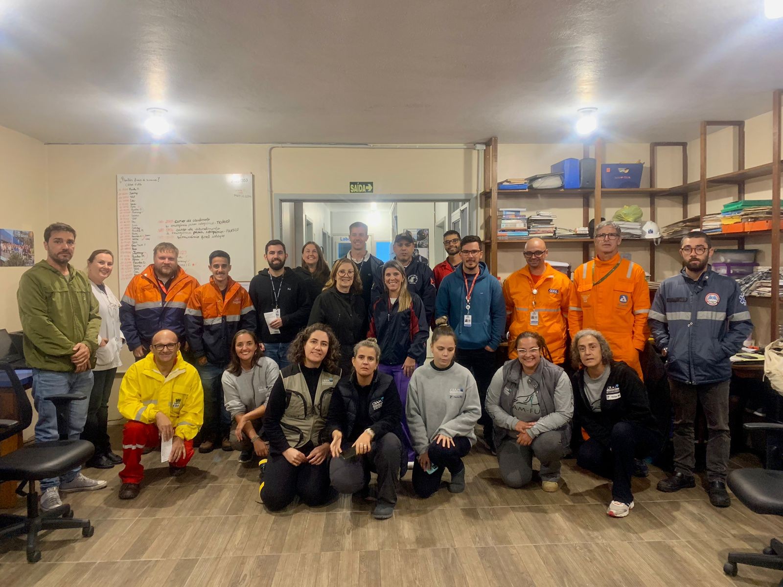 Realizado no dia 03/05/2023 curso de Proteção e socorro à Fauna (As ações de atendimento à fauna em acidentes com vazamento de óleo, ministrado pelo CRAM-FURG no CCMAR e Museu Oceanográfico. O Sindimars está trabalhando para que haja uma Base Emergencial 