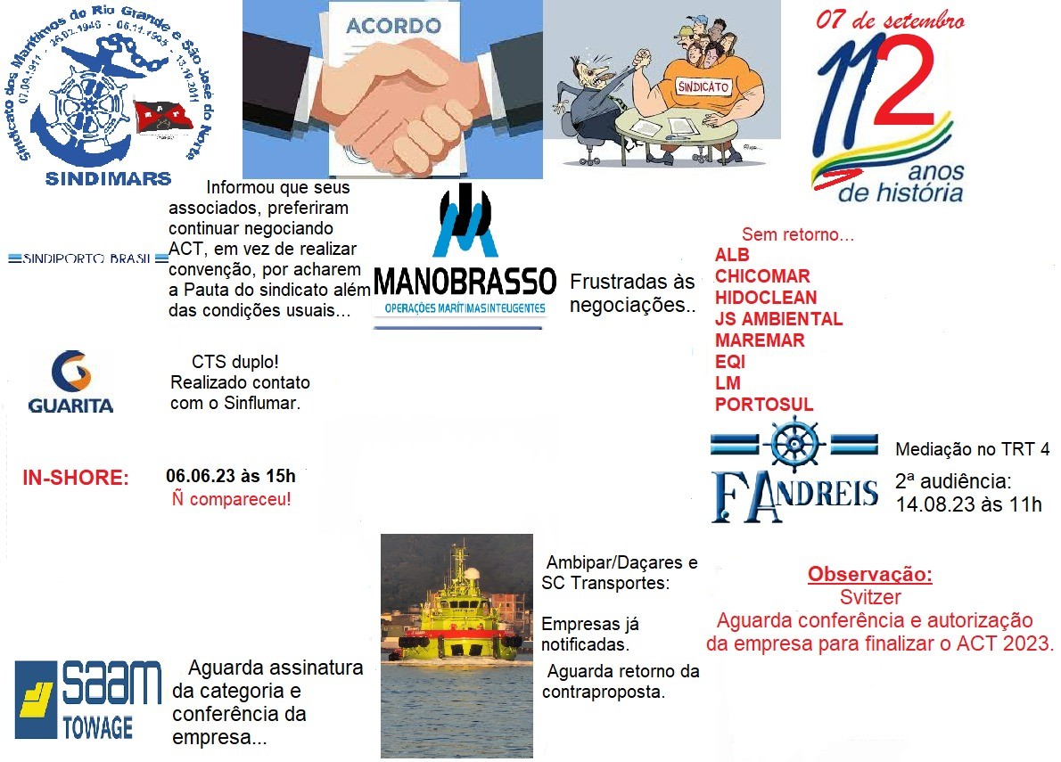 Calendário de Reuniões das Negociações Coletivas 2023/2024