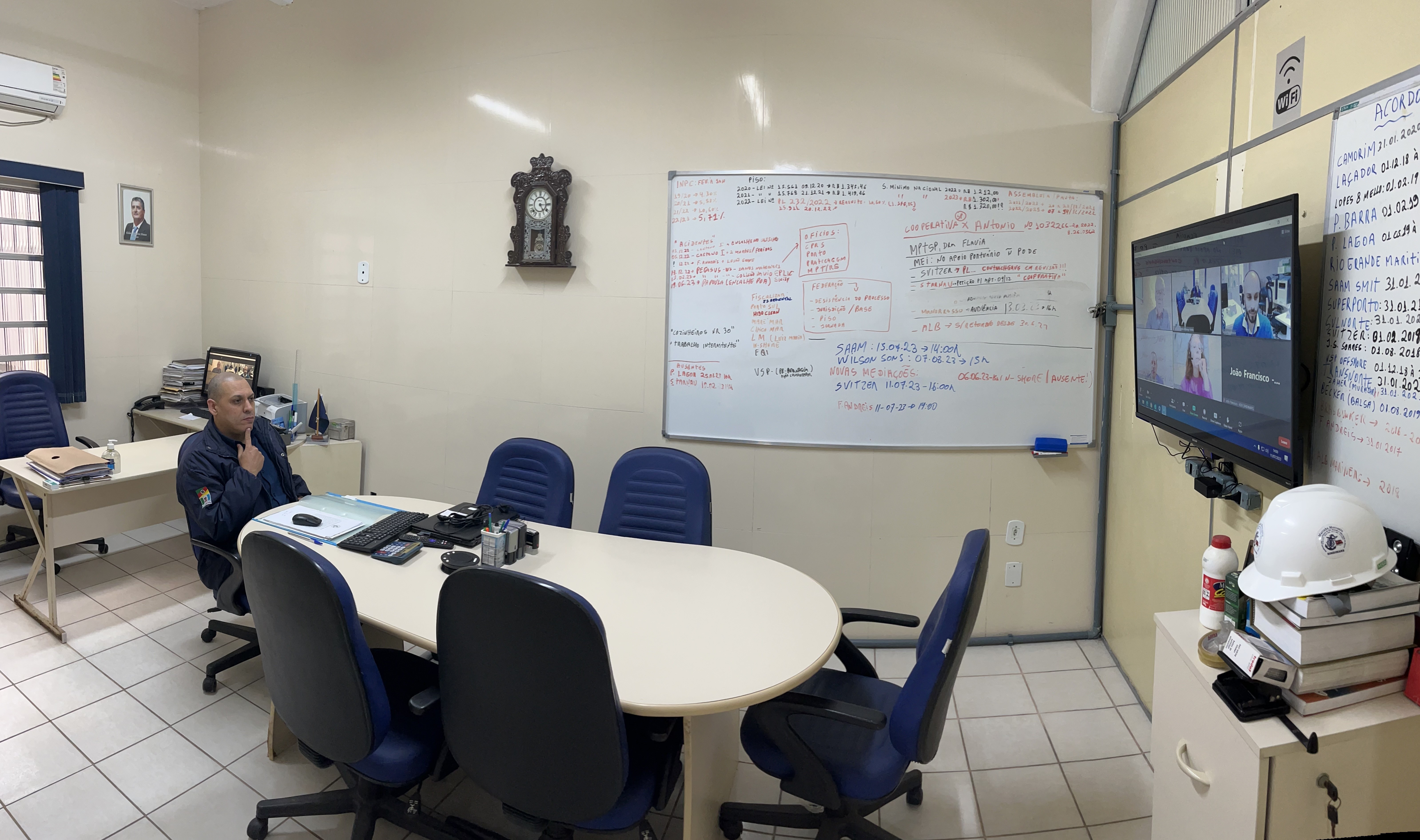 Mediação com a empresa F.Andreis, junto ao TRT 4 na tentativa de uma composição regulando a situação dos colaboradores Aquaviários Marítimos (desde 2006 sem ACT). Infelizmente a empresa mais uma vez, não apresentou nenhuma proposta e ainda foi muito anti 