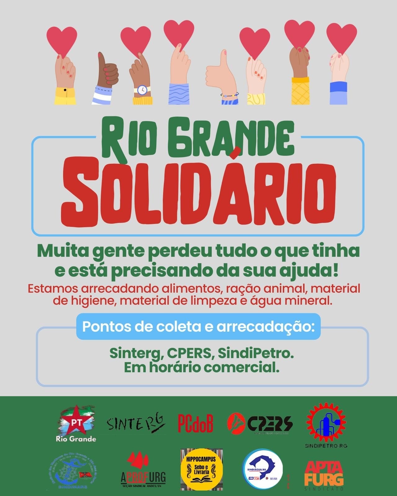 Doação Campanha Rio Grande Solidário.