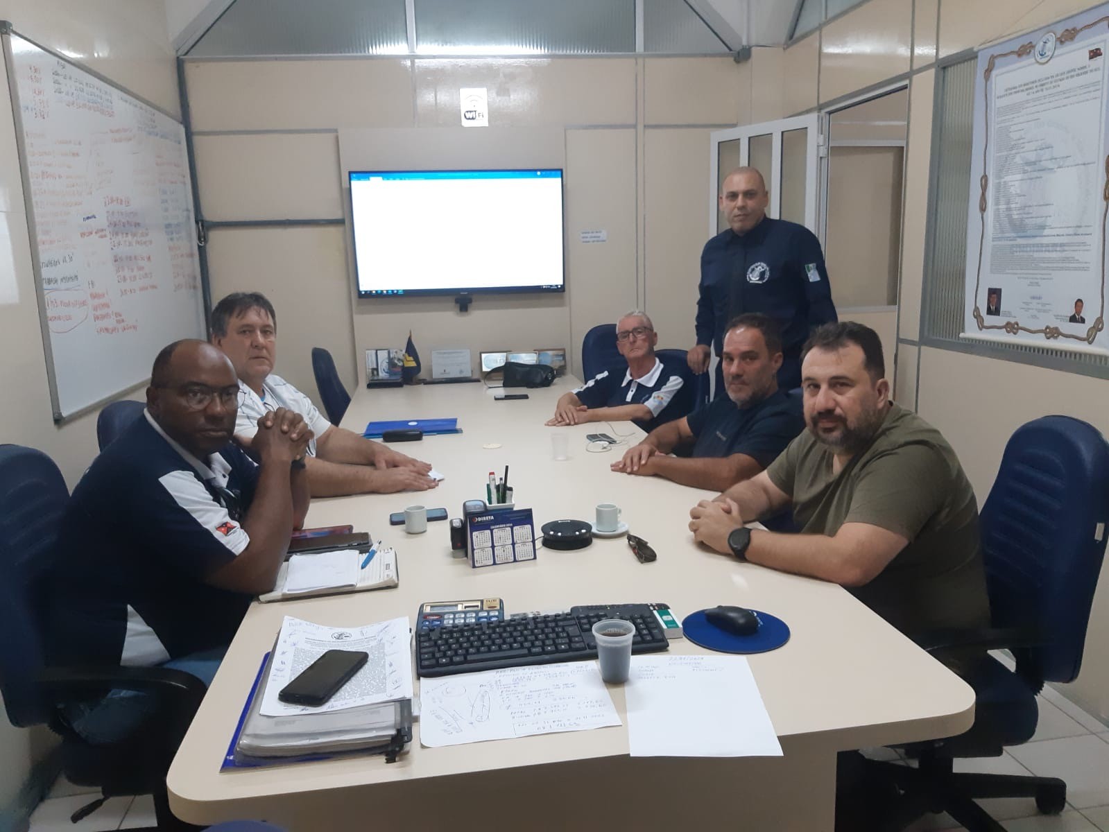 Recebendo os gestores local da Navemestra.