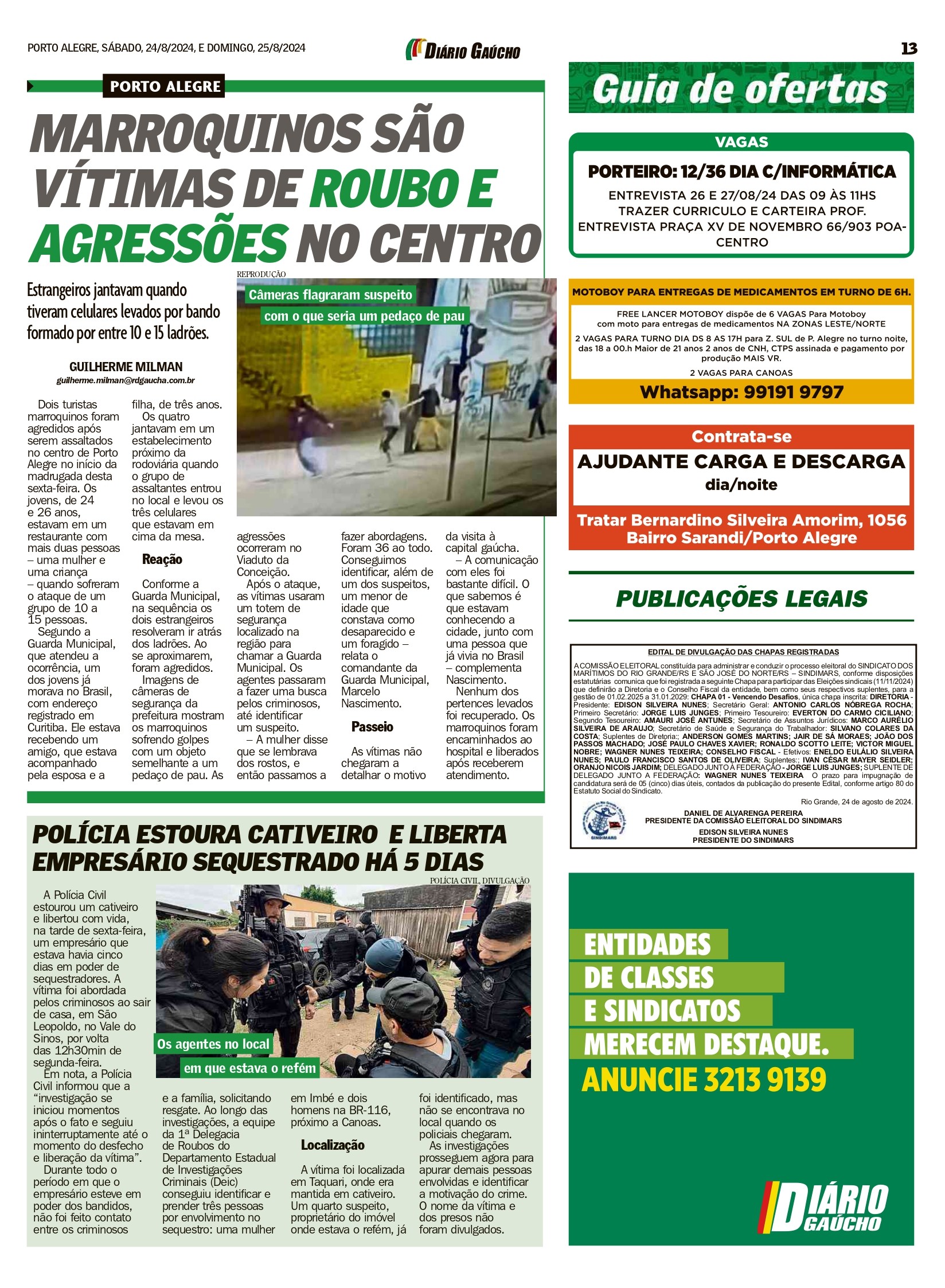 EDITAL DE DIVULGAÇÃO DAS CHAPAS REGISTRADAS / somente uma chapa inscrita: Chapa Vencendo Desafios