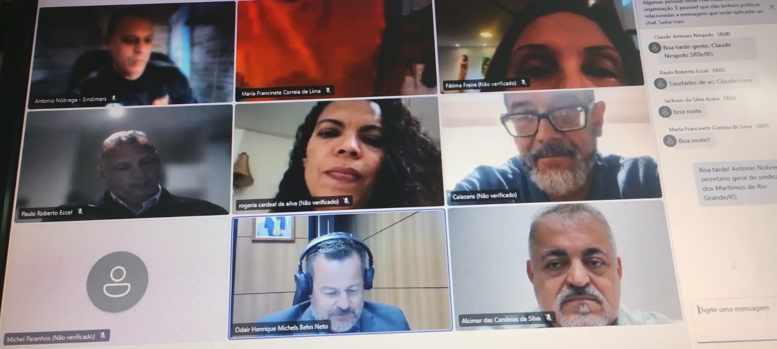 Reunião virtual com o Chefe de Gabinete da Secretaria-Executiva do Ministerio do Trabalho e Emprego, Sr. Odair Benh, Diretor do Departamento de Tecnologia da Informação, Sr. Heber Mais, os Superintendentes Regionais do Trabalho e Emprego de todos os Estad