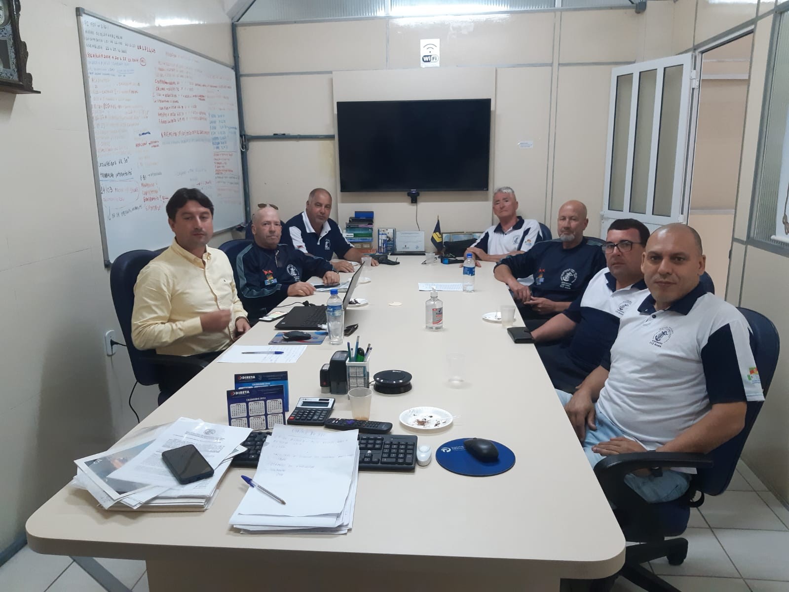 43ª Reunião ordinária de diretoria e assessoria jurídica do ano de 2024. Pauta: Audiência de conciliação com a empresa Navemestra/Grupo Bravante, débitos pendentes da Navemestra, Mediação e acordo coletivo da Sulnorte e data de recesso administrativo 