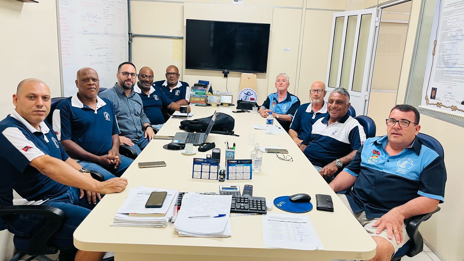 8ª Reunião ordinária de diretoria e assessoria jurídica. Pauta: Atualização Perene, cerimonia de retomada do Polo Naval, articulação politica, defesa da categoria e base, Negociações coletivas 2025, assembleias Saam e Práticos da Barra, processos em curso
