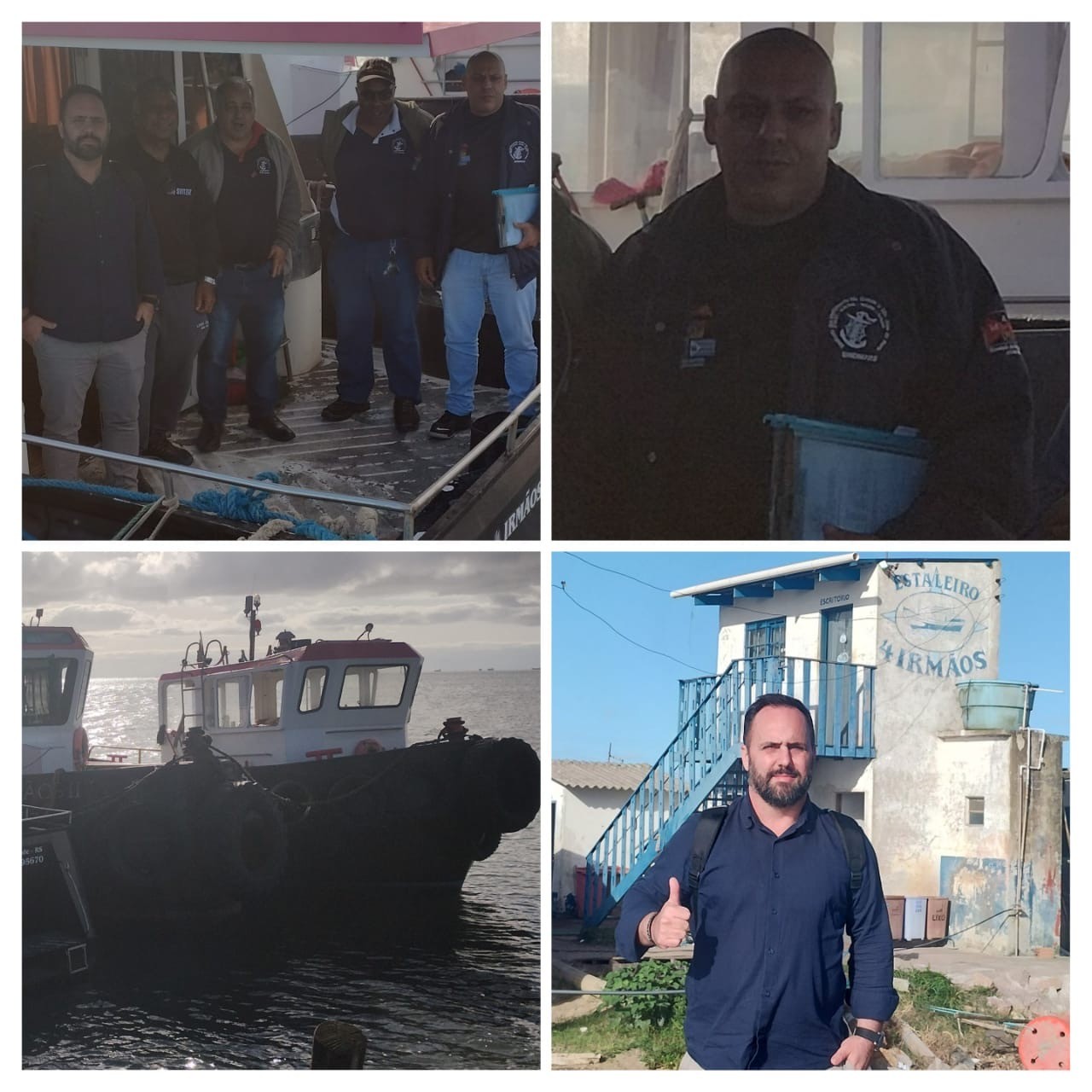 Assembleia com os trabalhadores Aquaviarios Marítimos da EQI, realizada no Cocuruto, em São José do Norte/RS.