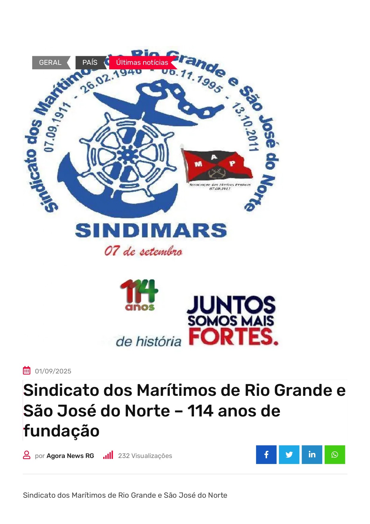 Sindicato dos Mar?timos de Rio Grande e S?o Jos? do Norte - 114 anos de funda??o - Agora News_page-0001