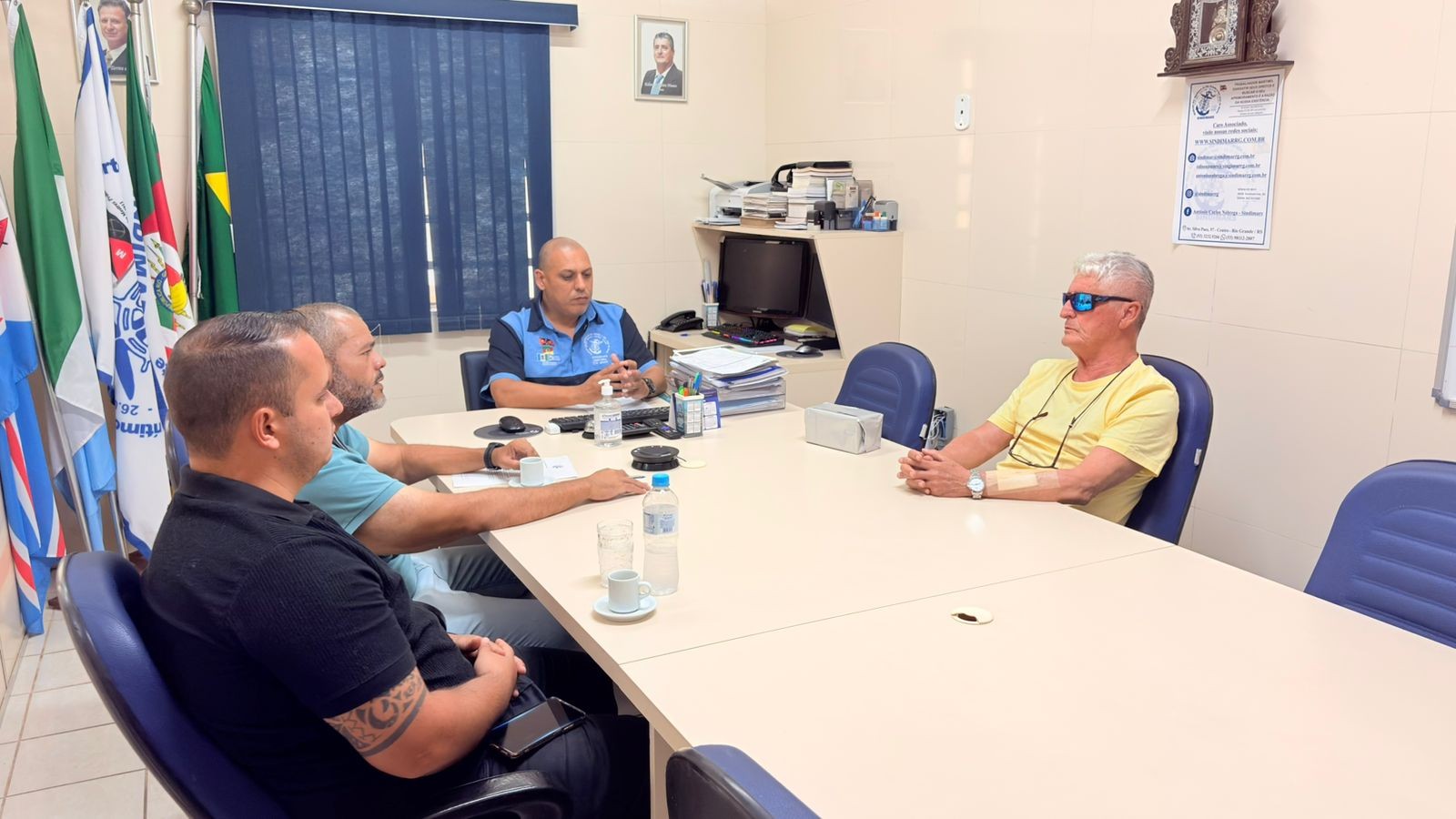 Visita do Vereador Rovam Castro (PT) na sede do Sindimars