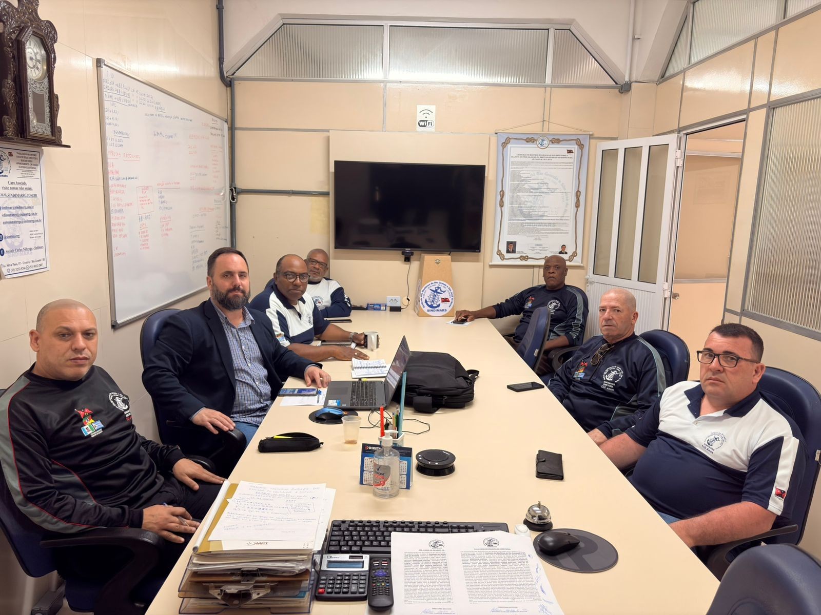 41ª Reunião ordinária de diretoria e assessoria jurídica de 2025. Pauta do dia: Mediação no MPTRS c/Svitzer, processos em curso, Pl 328/2025, acordos em abertos e assuntos gerais.