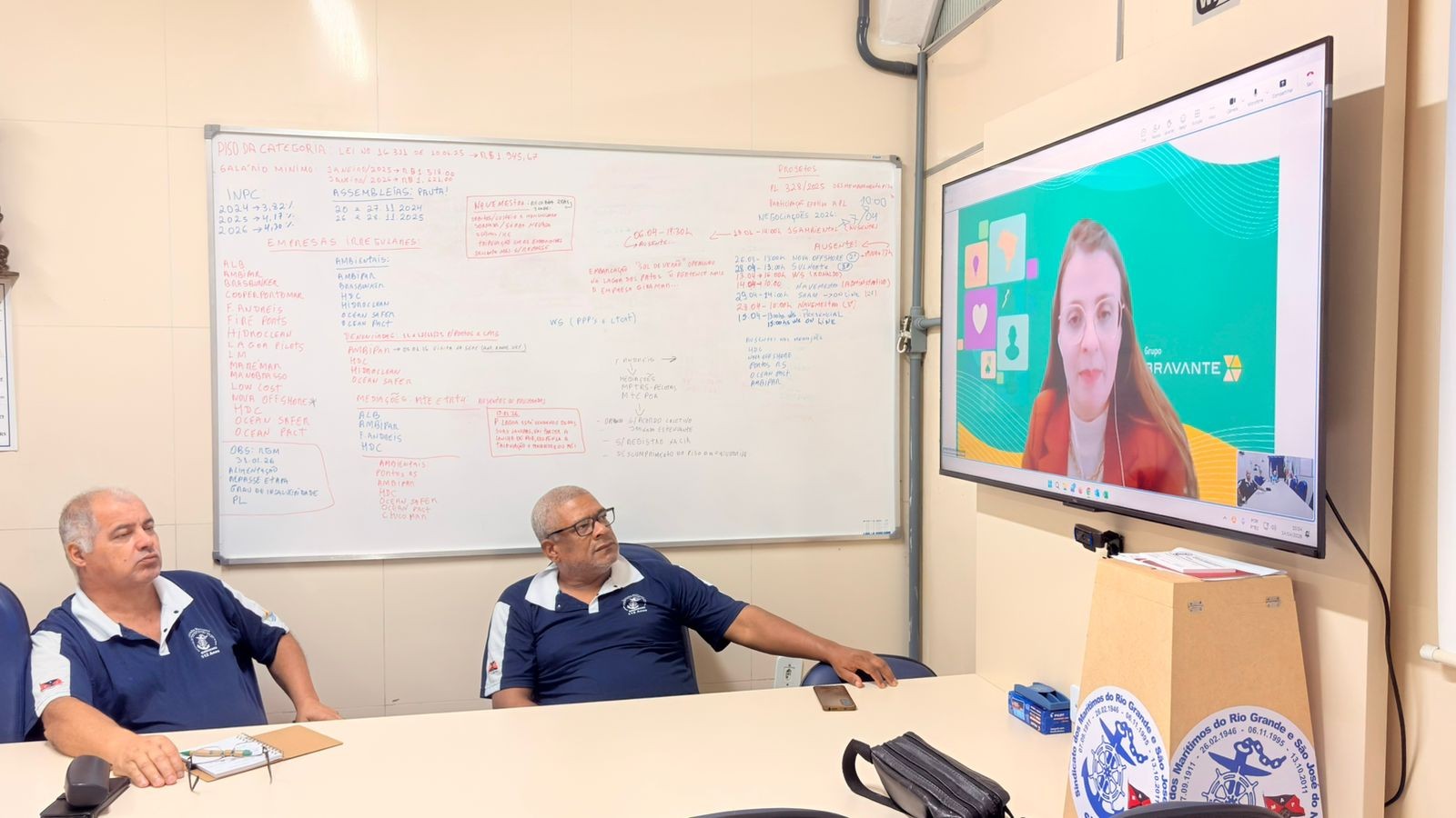 Reunião com o setor de Gente  e Gestão do  Grupo Bravante