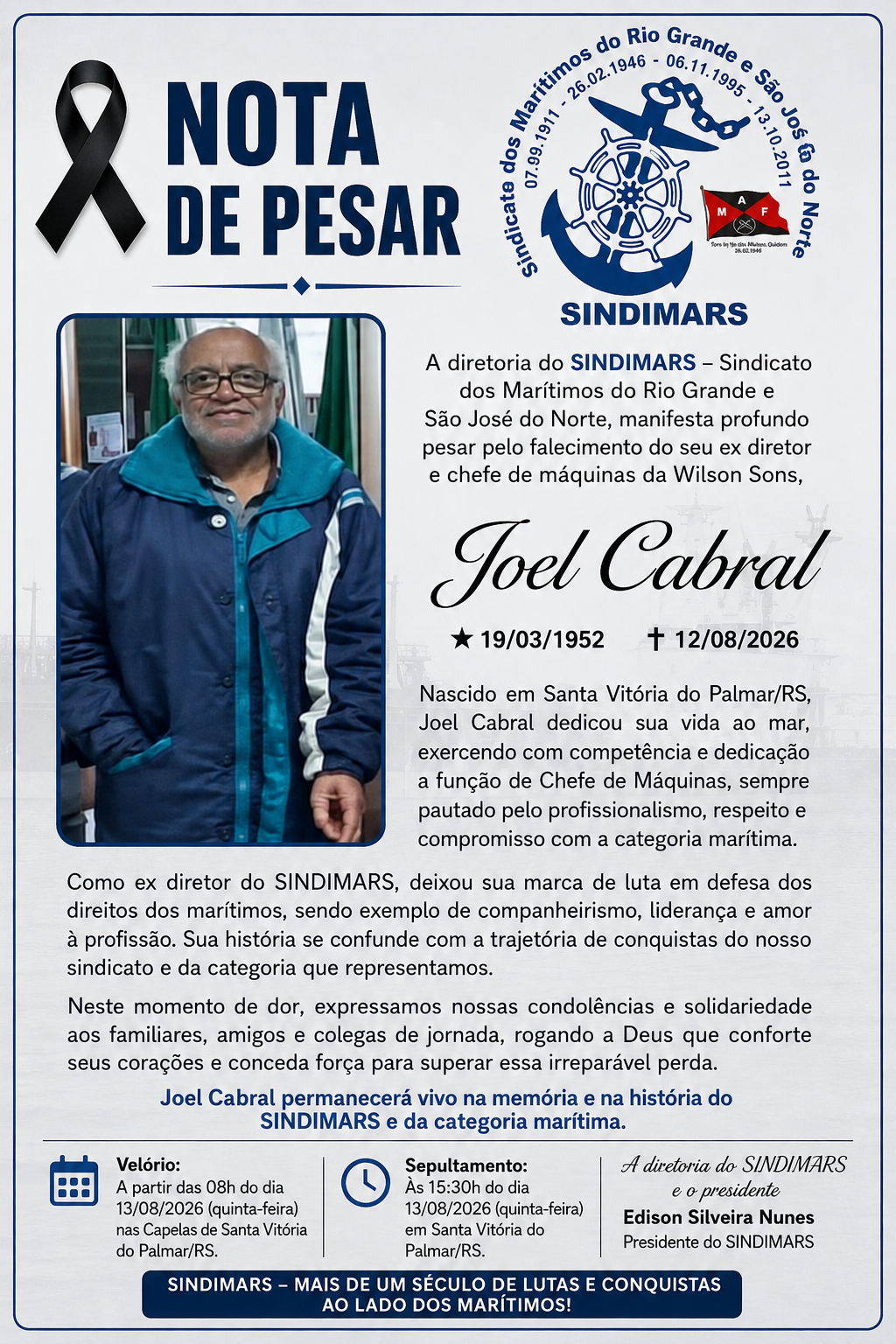 NOTA DE PESAR