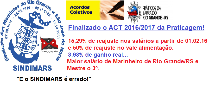 Fechado o ACT 2016/2017 com os Práticos da Barra.
